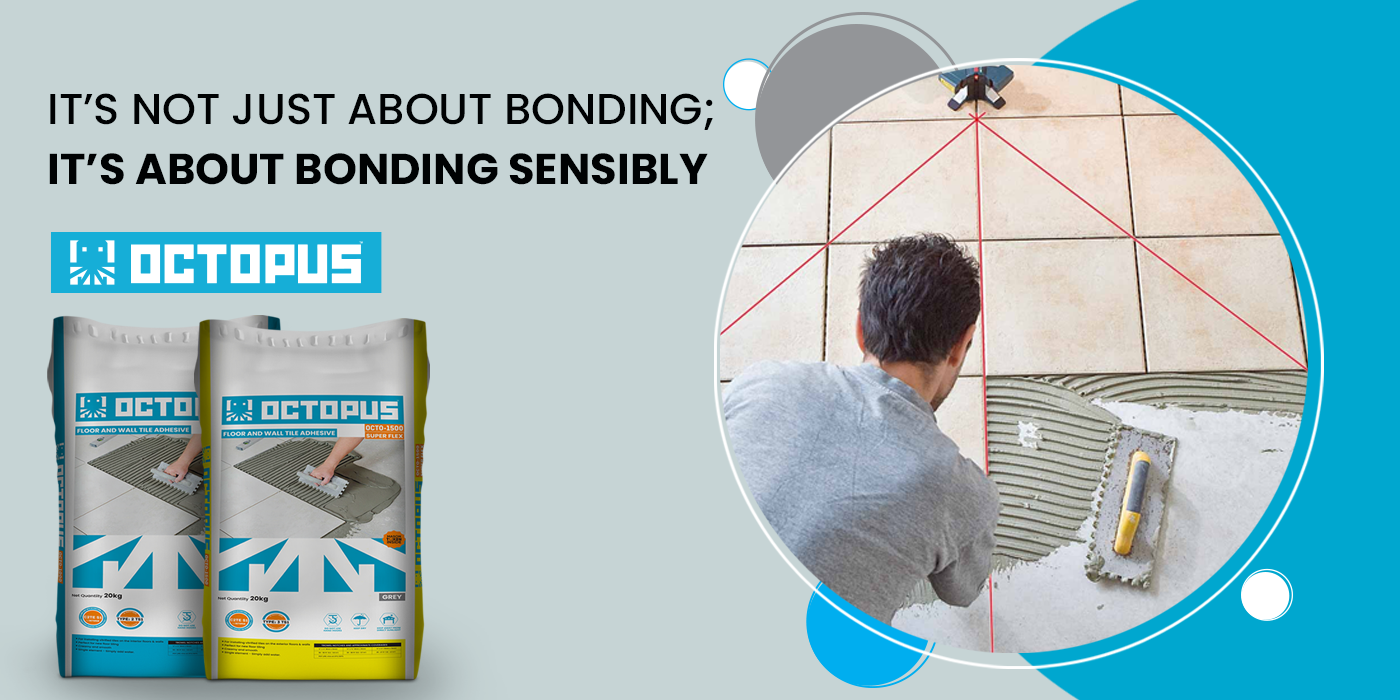 adhesive for fixing floor tiles
                              